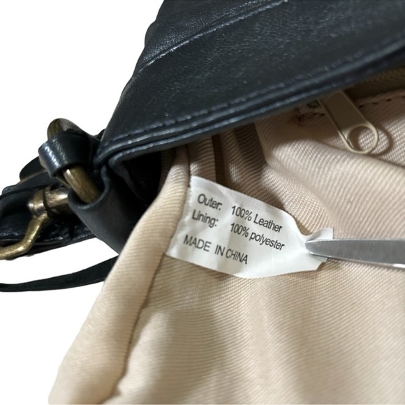 Bolsa Leather Metallic Pewter Handbag Convertible Shoulder Bag Boho Bohemian - Picture 13 of 16